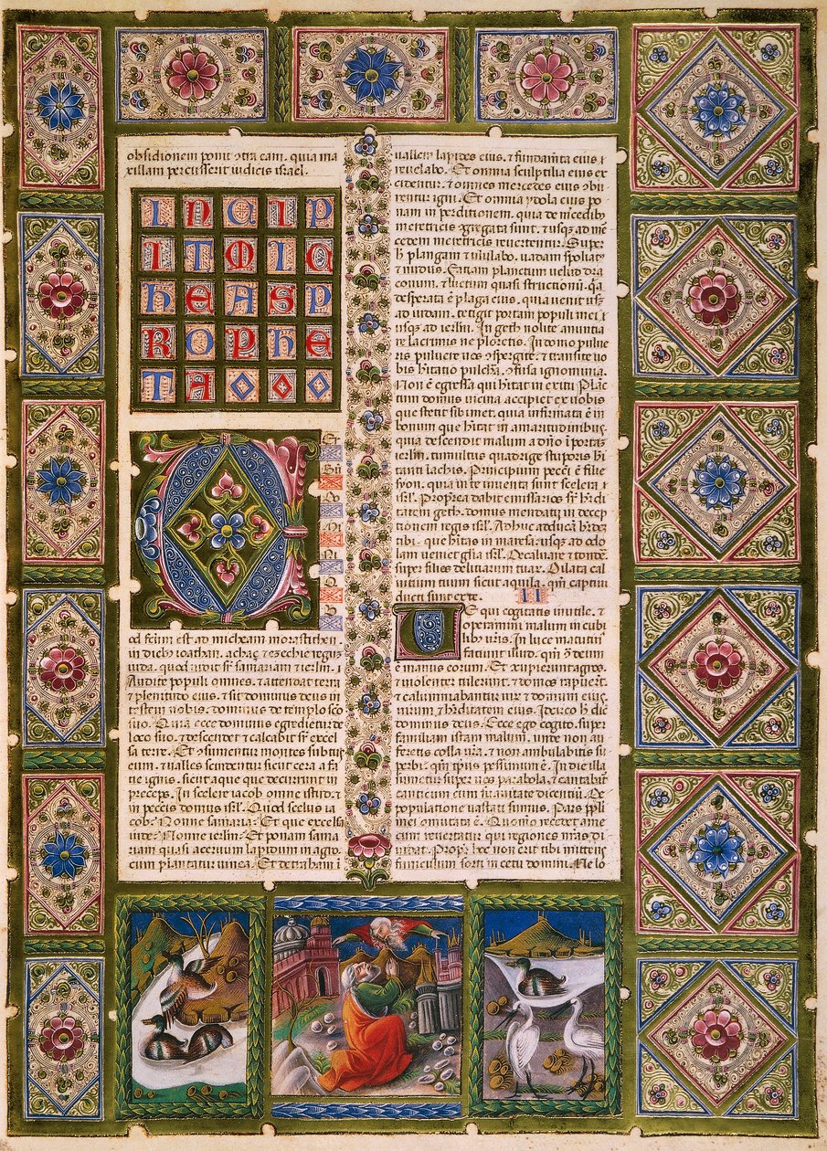 Taddeo Crivelli (1425-1479) ve diğerleri tarafından aydınlatılan Borso d