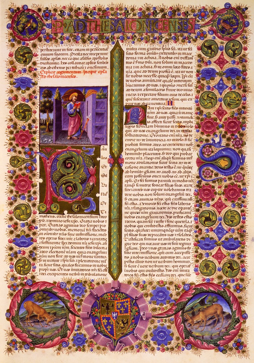 Taddeo Crivelli (1425-1479) ve diğerleri tarafından aydınlatılan Borso d