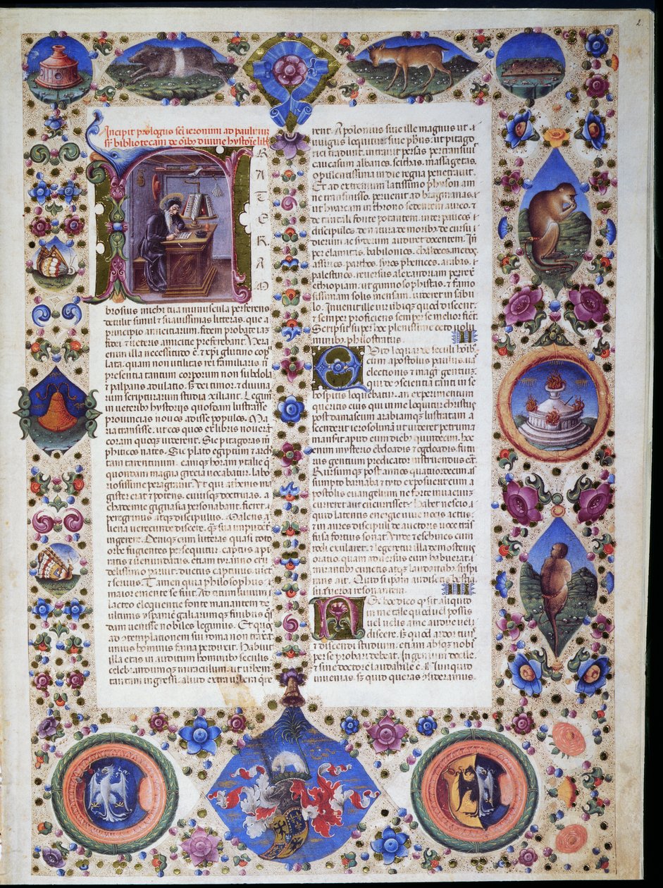 Taddeo Crivelli (1425-1479) ve diğer yazarlar tarafından aydınlatılan Borso d
