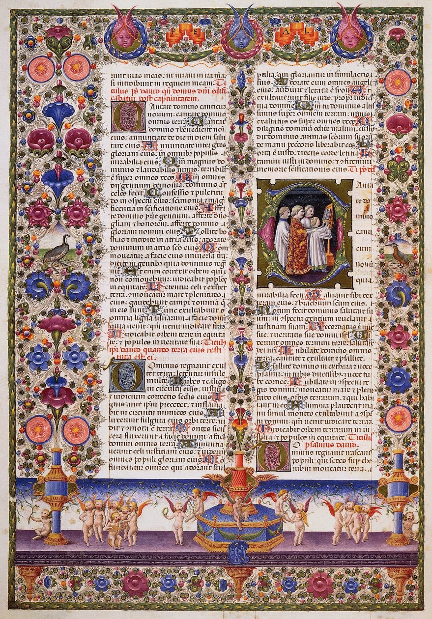 Taddeo Crivelli (1425-1479) ve diğerleri tarafından aydınlatılan Borso d