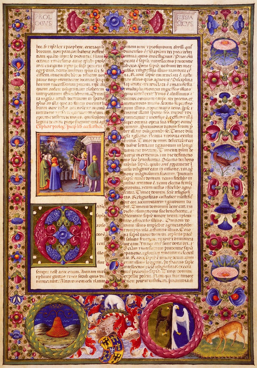 Taddeo Crivelli (1425-1479) ve diğerleri tarafından aydınlatılan Borso d