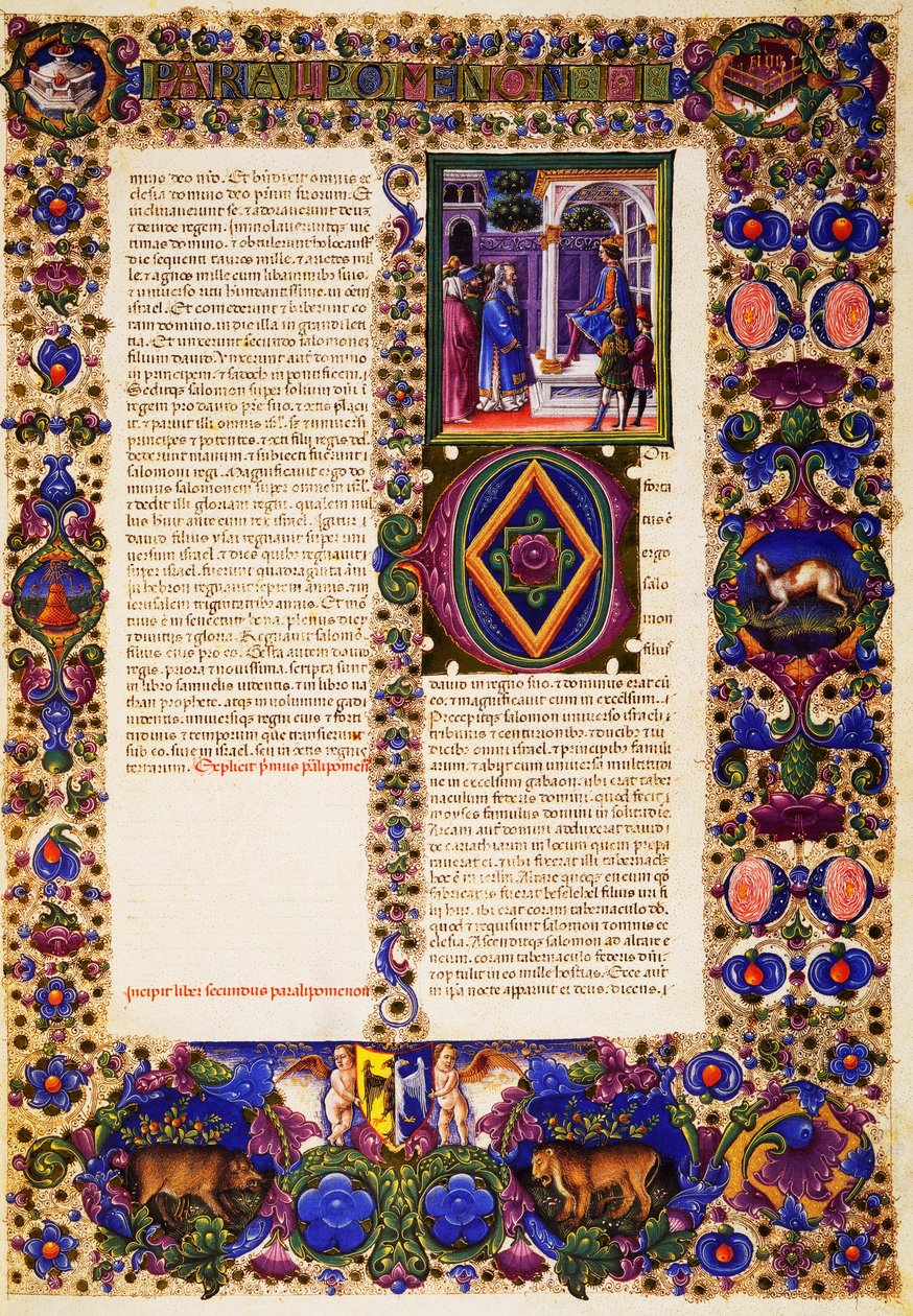 Taddeo Crivelli (1425-1479) ve diğerleri tarafından aydınlatılan Borso d