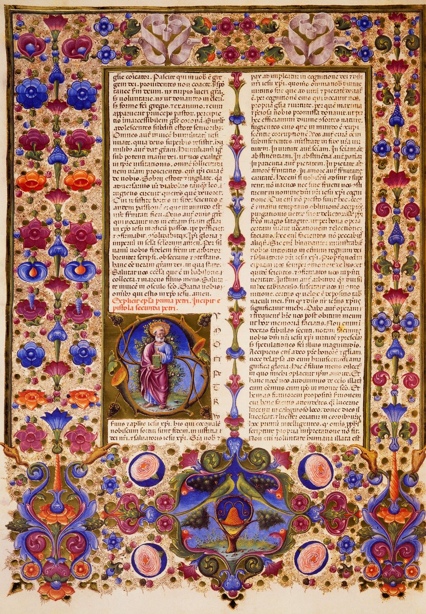 Taddeo Crivelli (1425-1479) ve diğerleri tarafından aydınlatılan Borso d