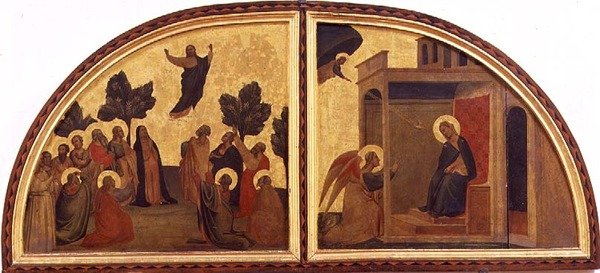 Yükseliş ve Müjde, lunette (panelde mizaç) by Taddeo Gaddi
