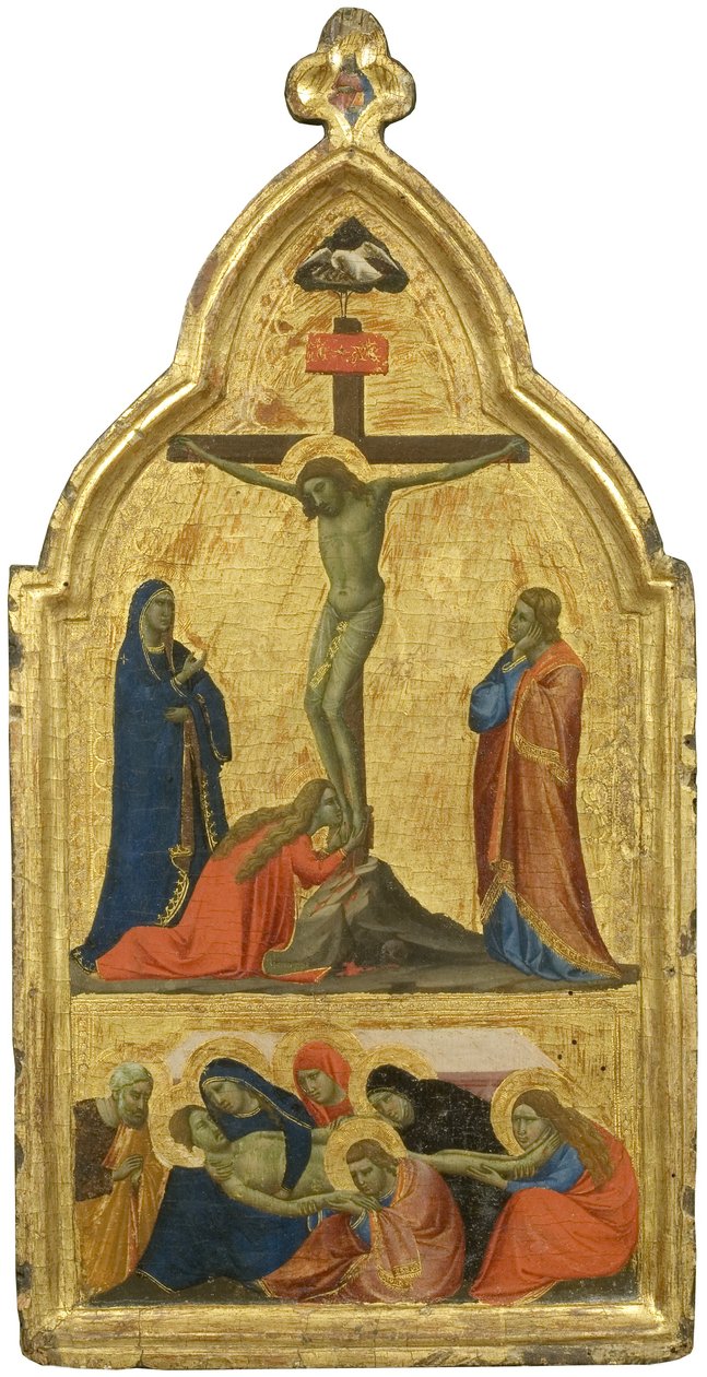 Çarmıha Gerilme ve Ağıt (yaldızlı panelde mizaç) by Taddeo Gaddi