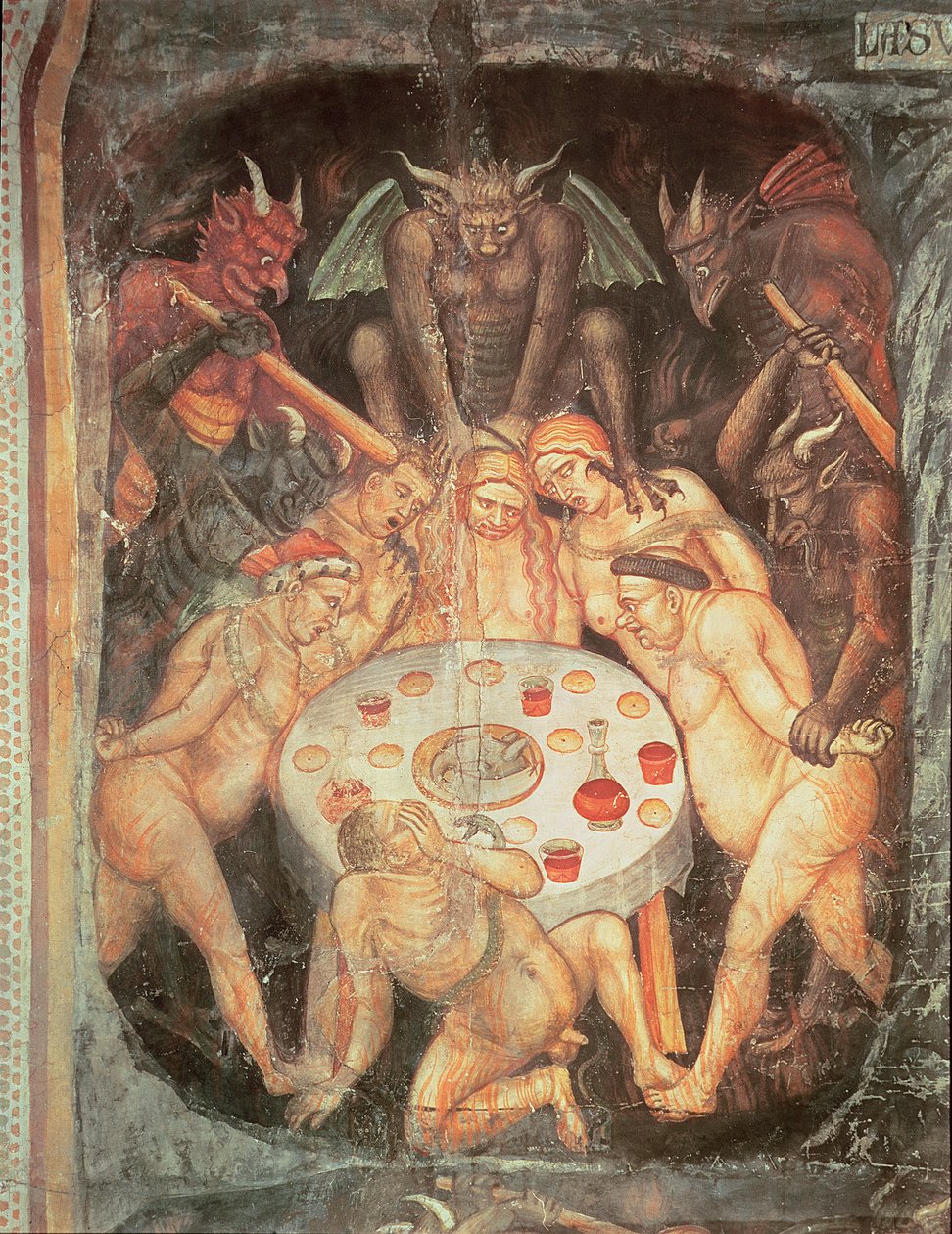 Cehennem, açgözlü detay, c.1394 by Taddeo di Bartolo