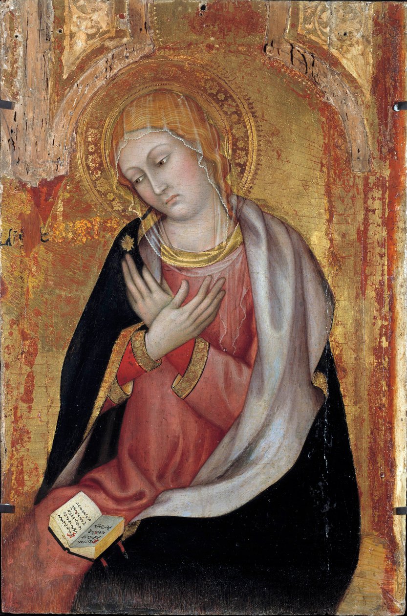 Müjde Altarpiece Bakire Taddeo di Bartolo (15. yüzyılın başı). karartmak 0,77x0,55 m. Avignon, Musée du Petro Palais by Taddeo di Bartolo