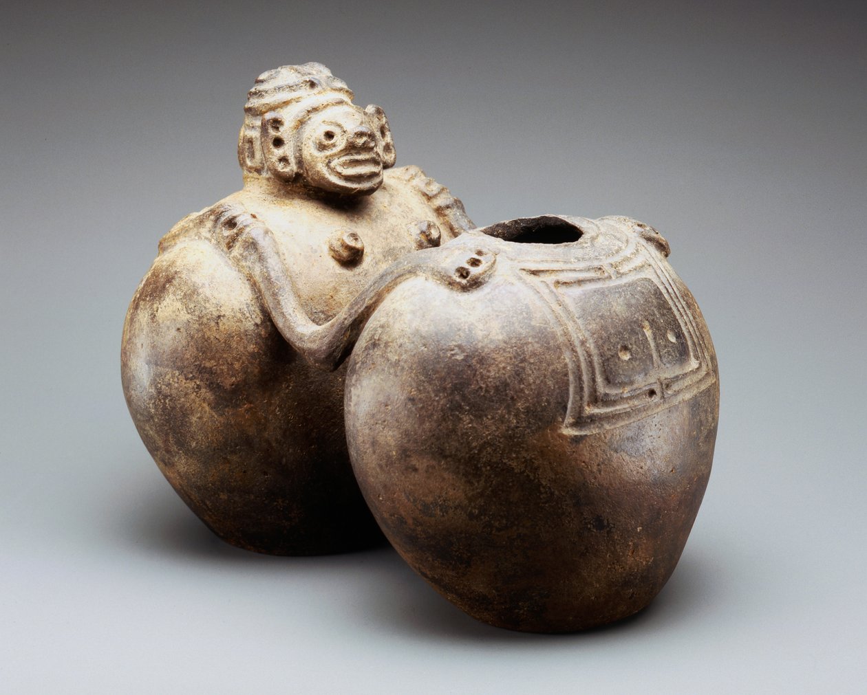 Çift Effigy Kap (seramik) by Taino Culture