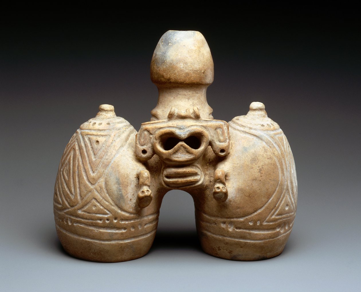 Çift Effigy Kap (seramik) by Taino Culture