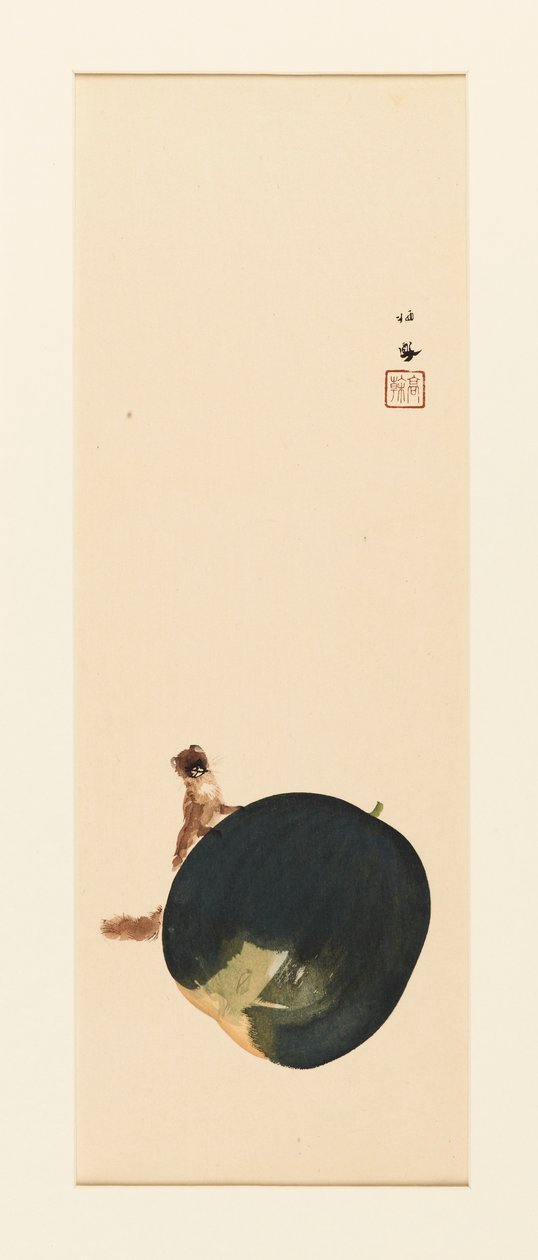 Tahta baskı - Meyve üzerine sincap, 19. yüzyılın sonu - 20. yüzyılın başı by Takeuchi Seiko