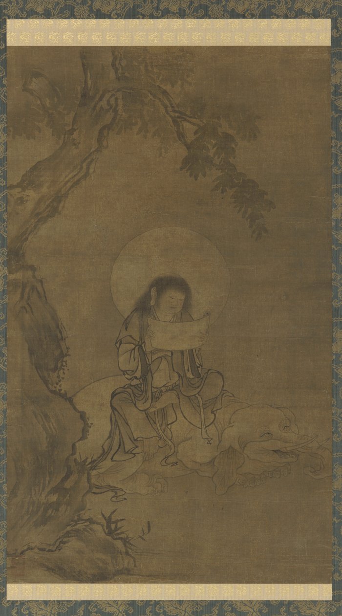 Fugen, Muromachi Dönemi (ipek üzerine mürekkep ve renkli) by Takuma Eiga