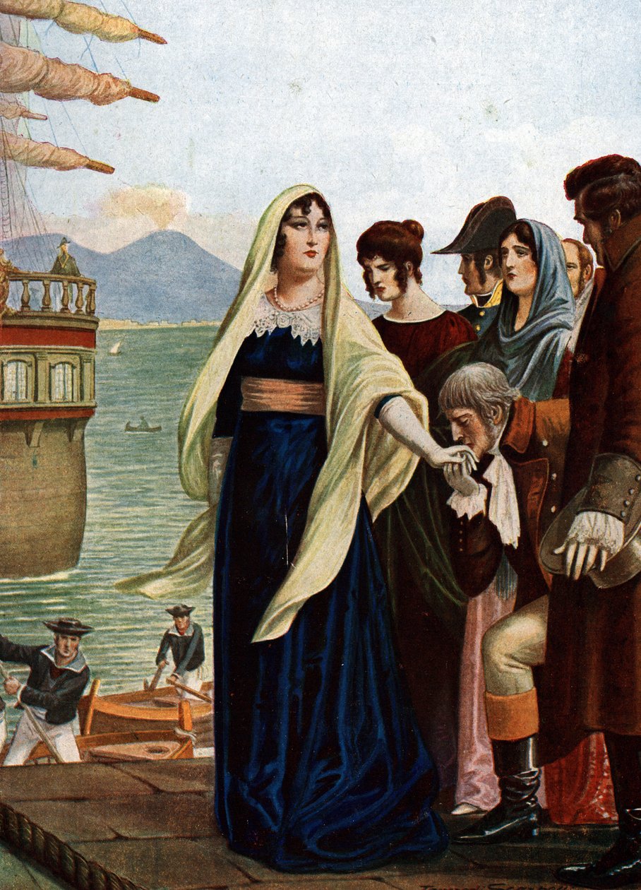 Napoli Kraliçesi Marie Caroline (Maria Carolina) Avusturya (1752-1814, Fransız işgali sırasında Sicilya