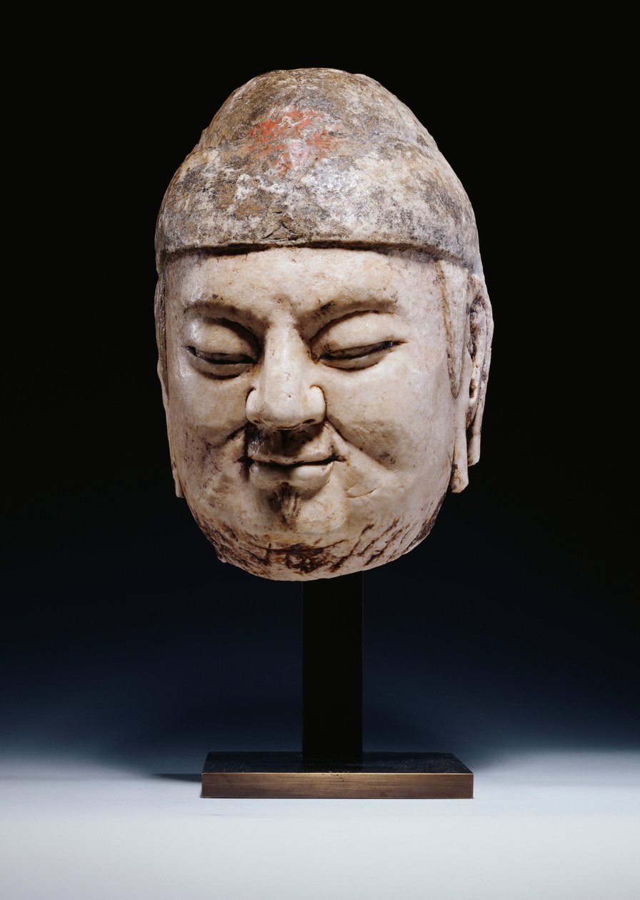Tang Hanedanlığı veya biraz daha eski bir yetkilinin mermer başı, c.618-907 by Tang Dynasty Chinese School