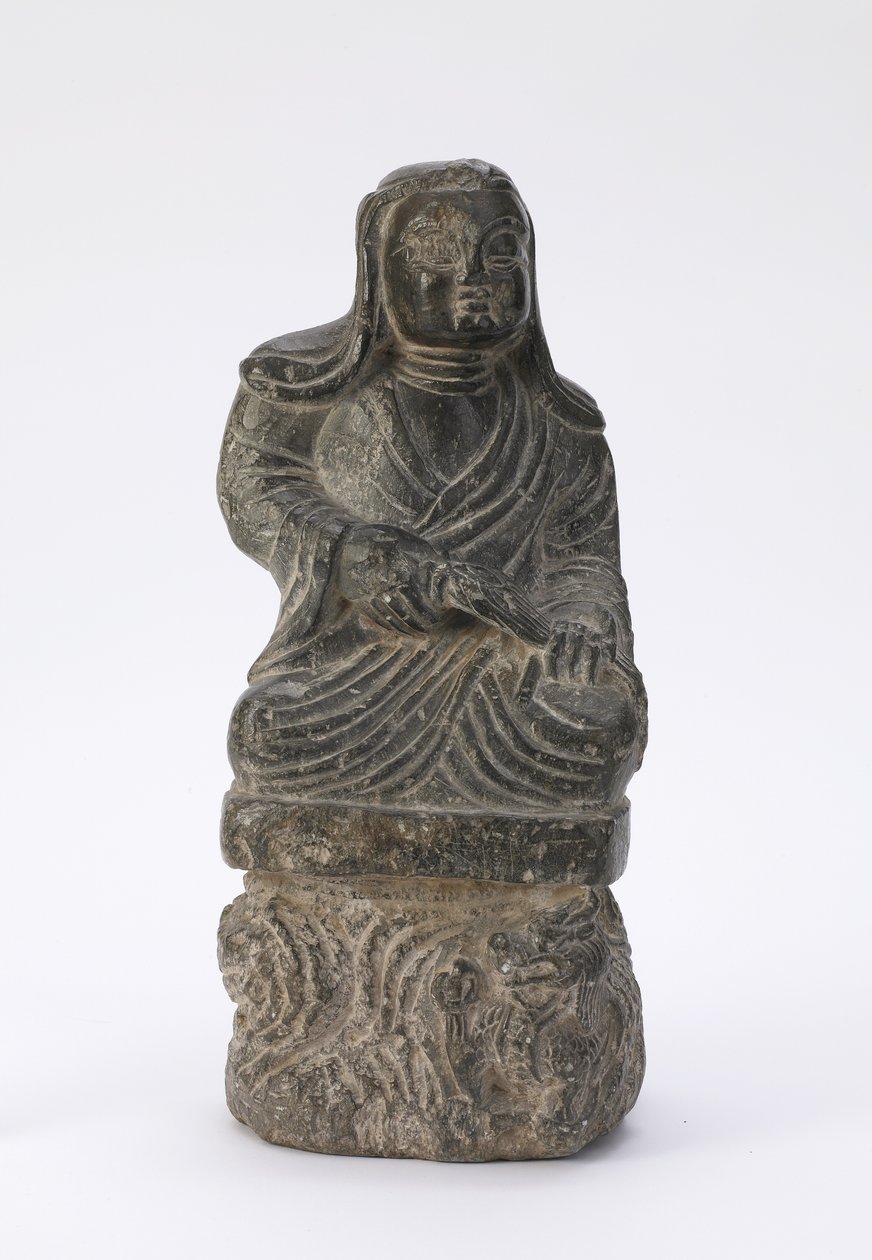 Bir Budist rahibin küçük heykeli by Tang Dynasty Chinese School