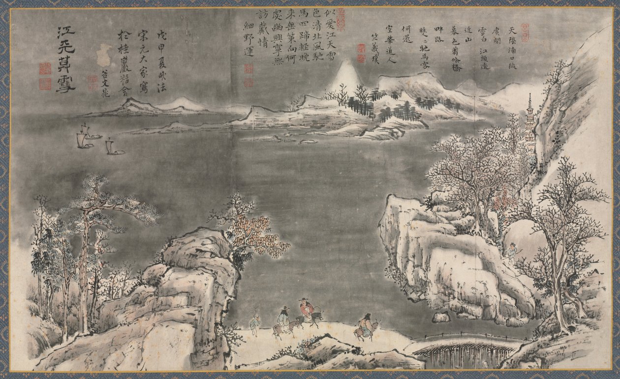 Xiao ve Xiang Nehirlerinin Sekiz Manzarasından Biri by Tani Buncho