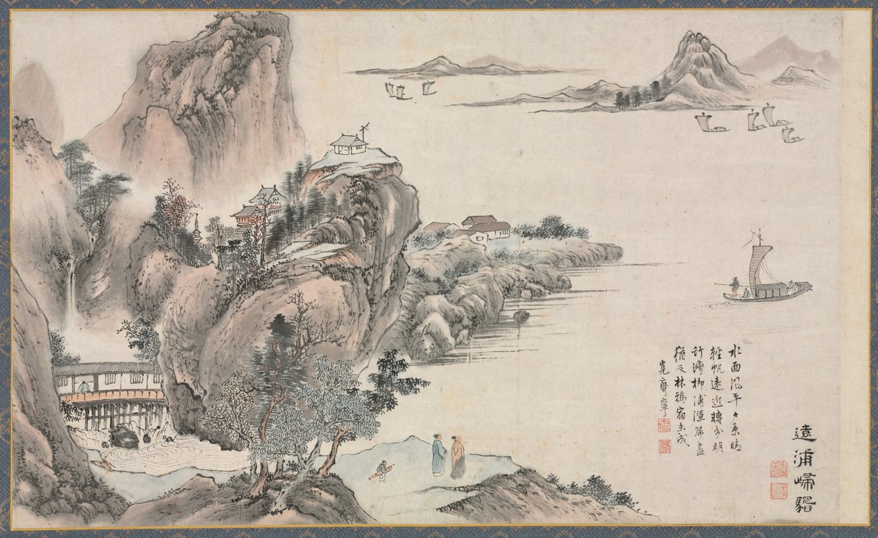 Xiao ve Xiang Nehirlerinin Sekiz Manzarasından Biri by Tani Buncho