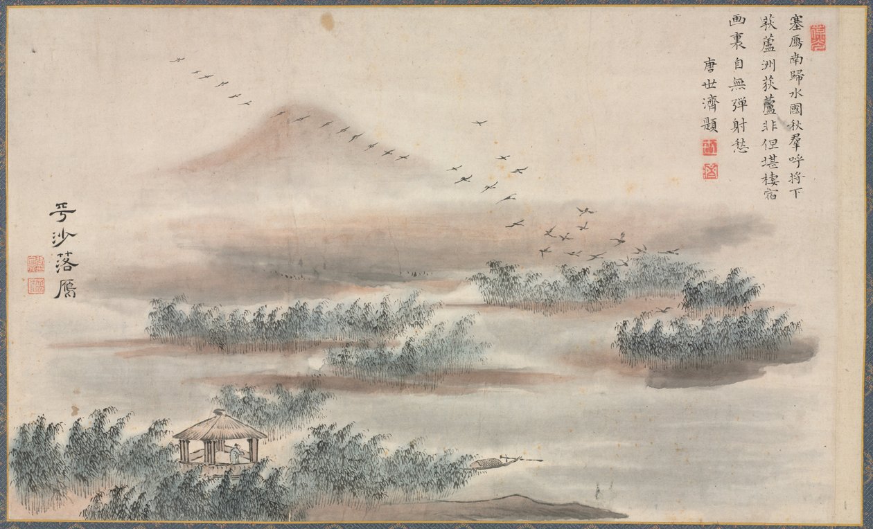 Xiao ve Xiang Nehirlerinin Sekiz Manzarasından Biri by Tani Buncho