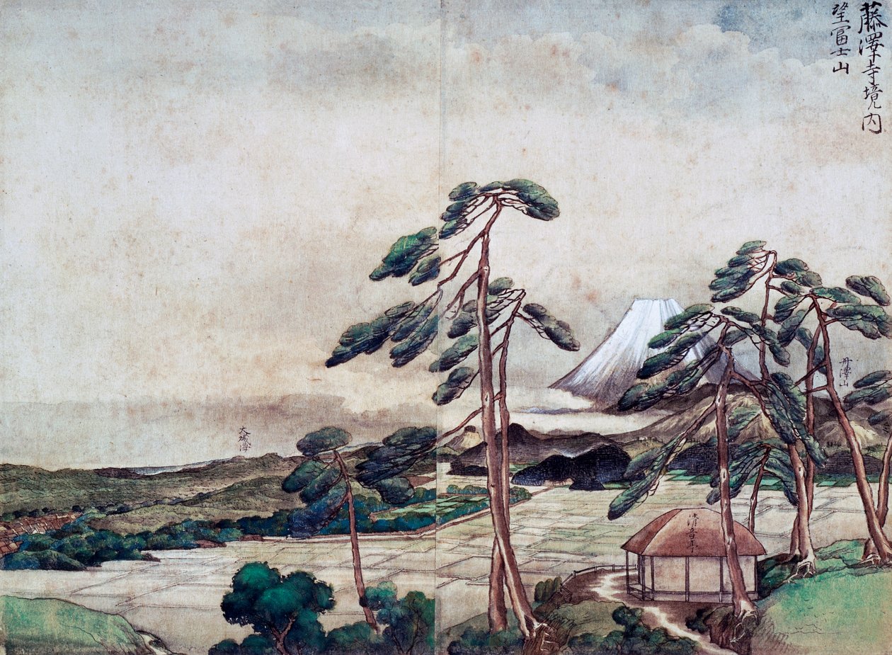 Kanagawa sahilinin görünümü by Tani Buncho