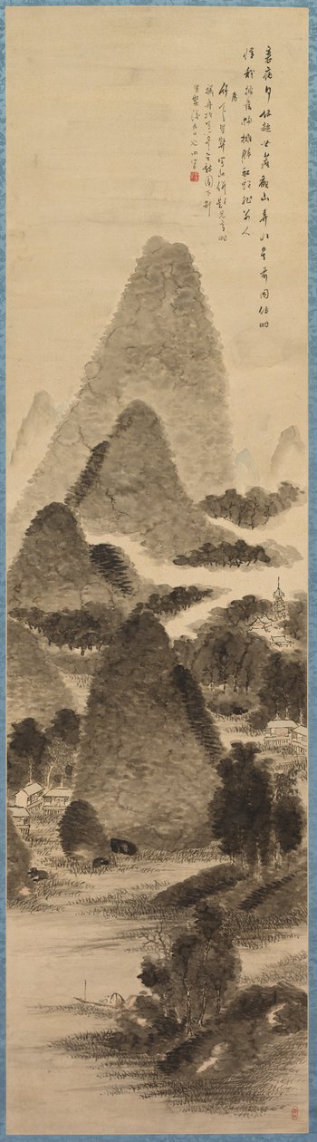 Kayıkçı ile manzara by Tanomura Chikuden