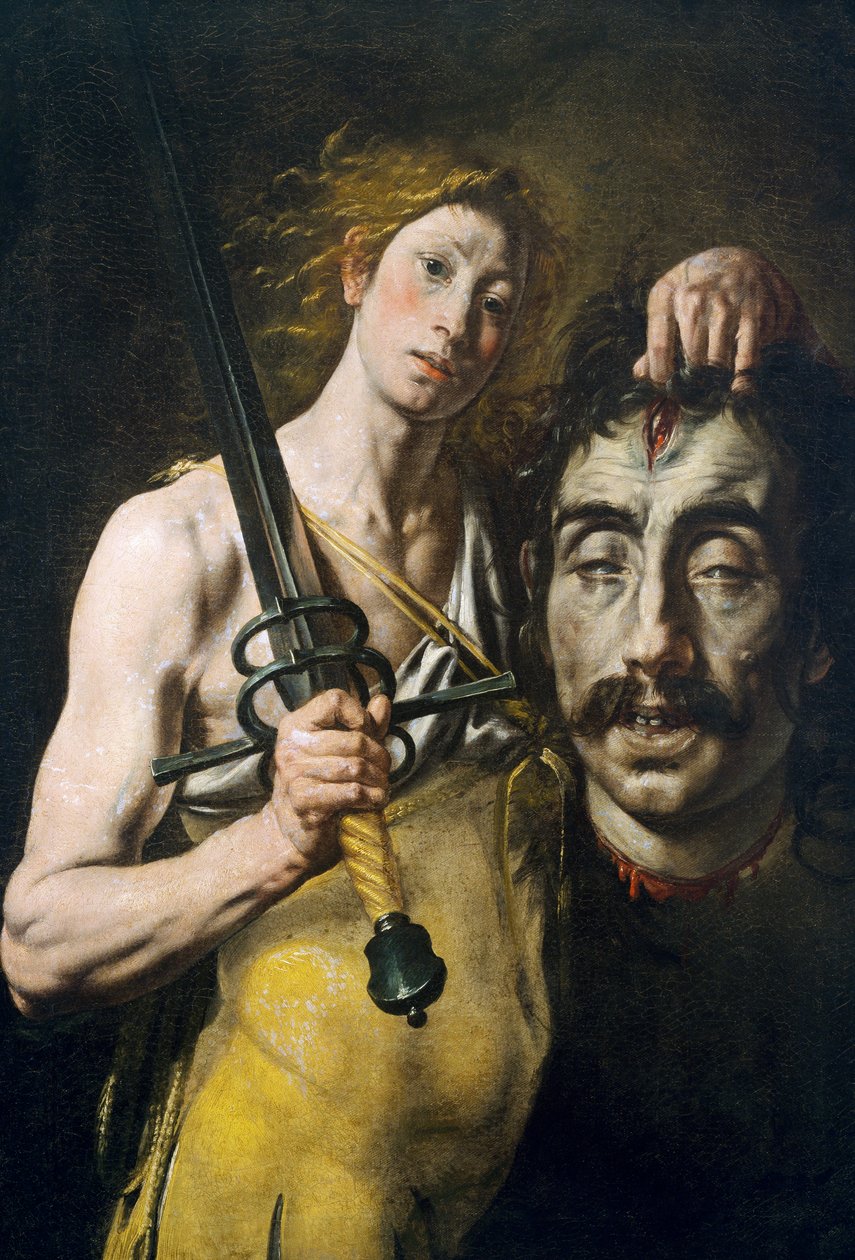 Goliath'ın başı ile David by Tanzio da Varallo
