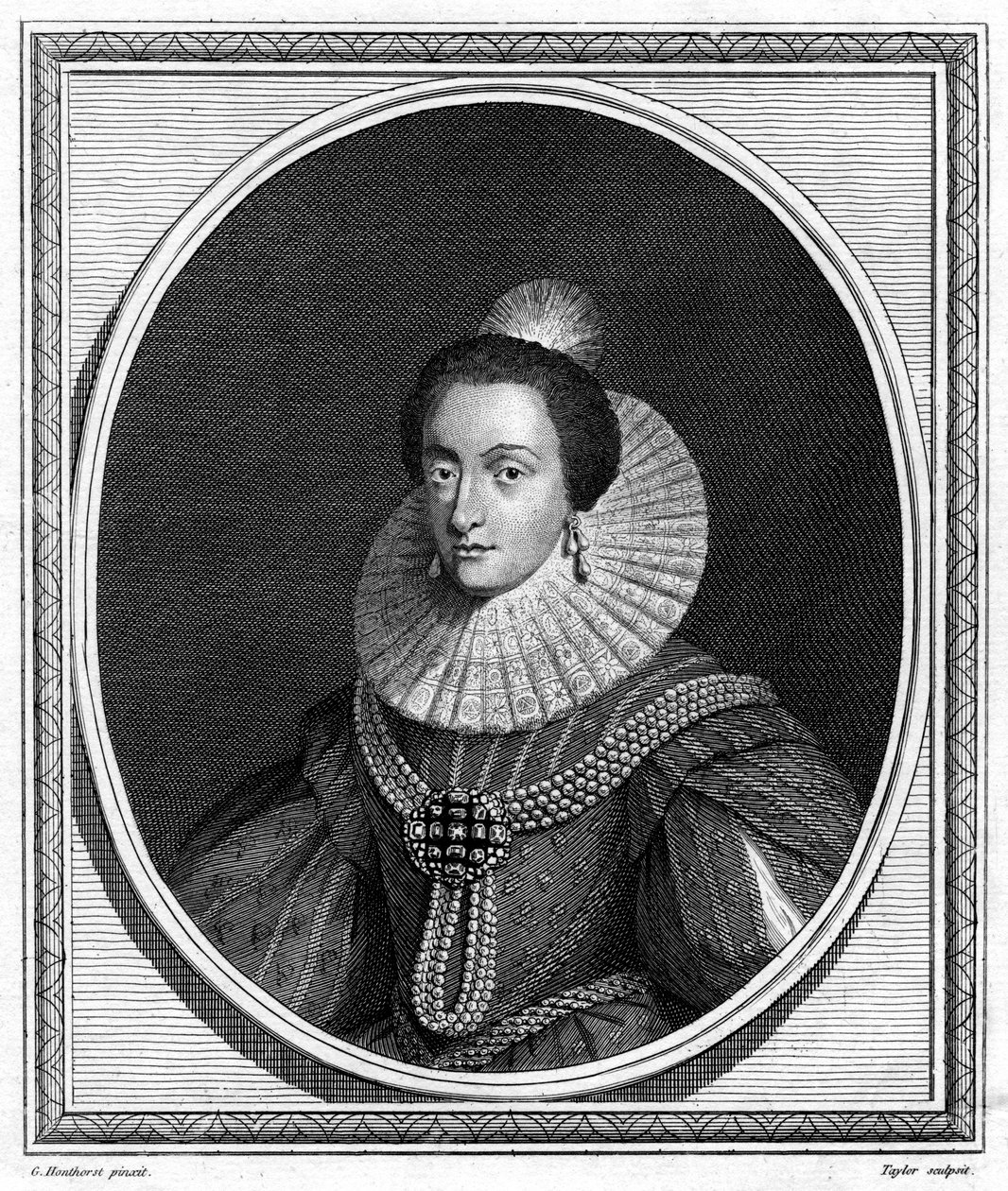 Elizabeth, Seçmen Palatine ve Bohemya Kraliçesi, 1787. by Taylor