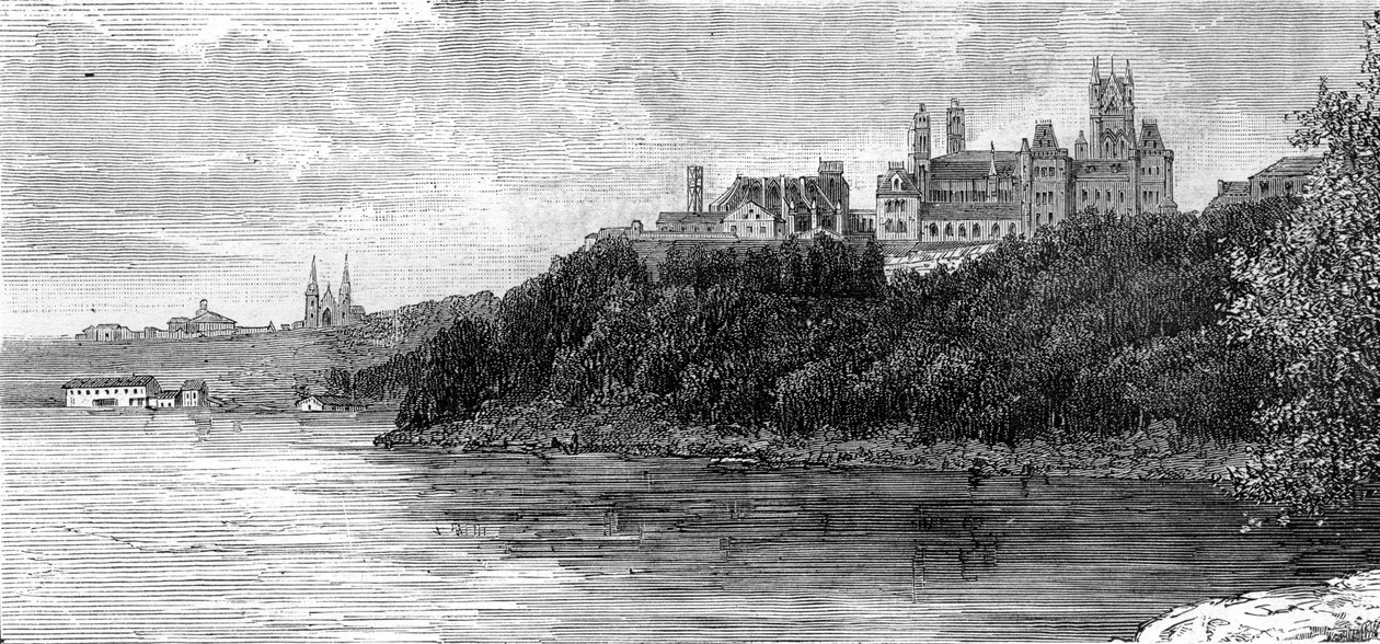 Parlamento Binası, Ottawa, Kanada, 19. yüzyıl. by Taylor