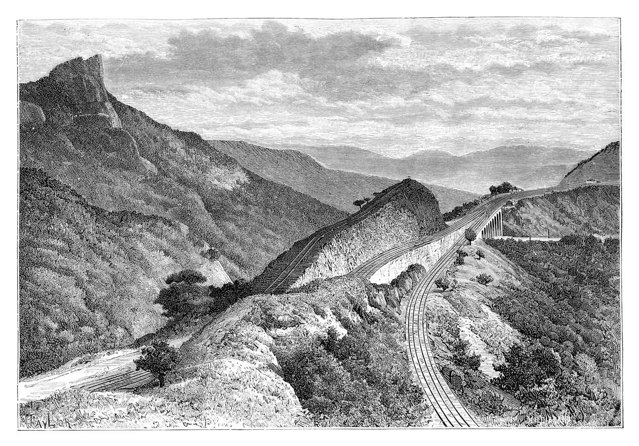Bhor Ghat, Khandala, Hindistan, 1895. by Taylor