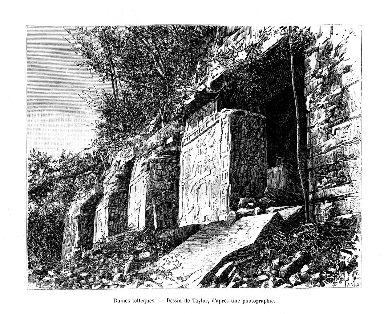 Toltec kalıntıları, Meksika, 19. yüzyıl by Taylor