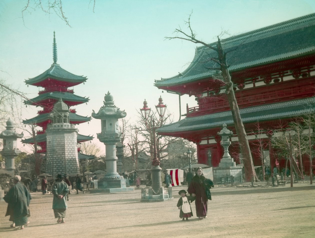 Senso - Ji tapınak kapısı, Tokyo 1900 - 1915 civarı (fotoğraf) by Teijiro Takagi