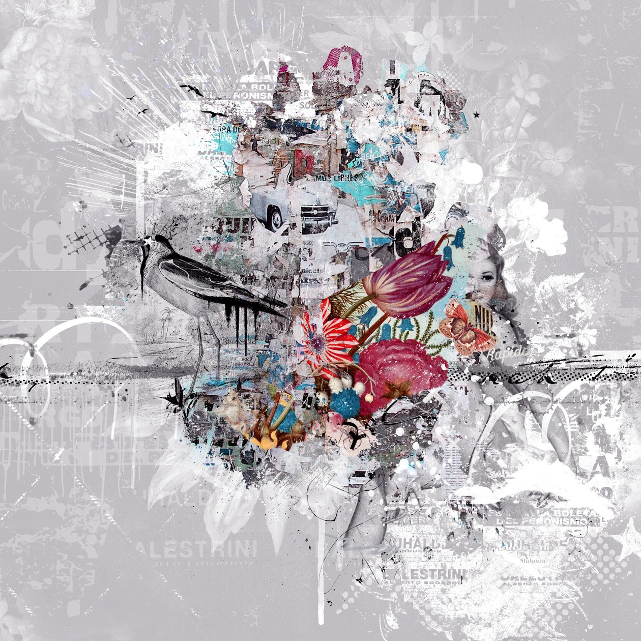 Sıradan Bir Hayat, 2016 (Tuval üzeri kolaj) by Teis Albers