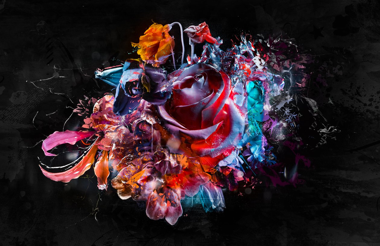 BOUQUET XVI, 2018 (tuval üzerine karışık teknik) by Teis Albers