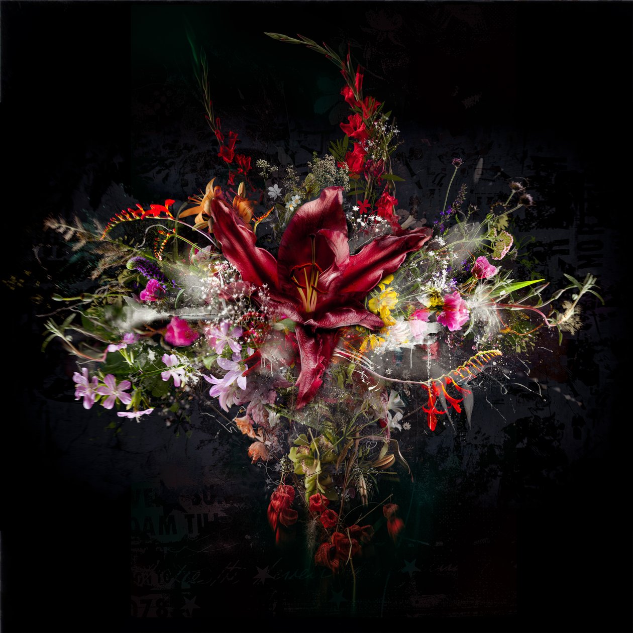 Bouquet XL, 2021 (tuval üzerine karışık teknik) by Teis Albers