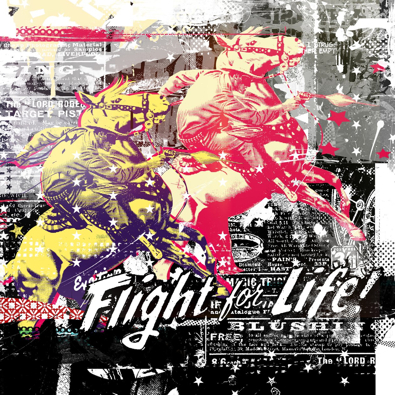 Flight for Life!, 2015 (tuval üzerine karışık teknik) by Teis Albers
