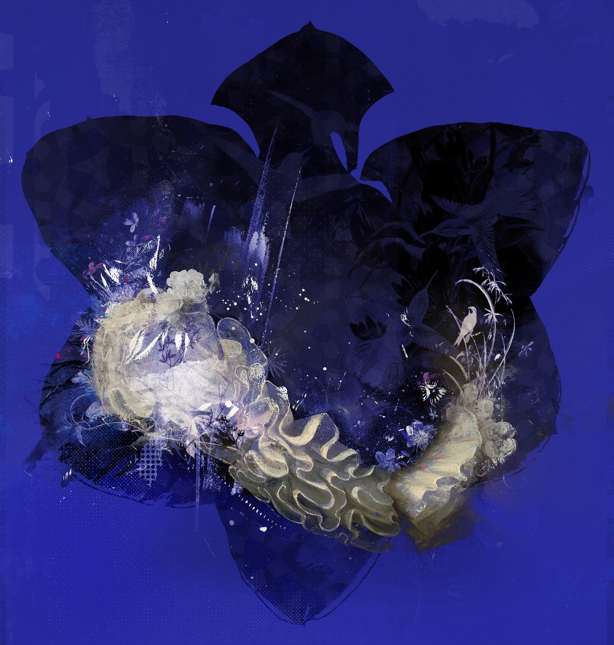 Floralcollar, 2016 (tuval üzerine karışık teknik) by Teis Albers
