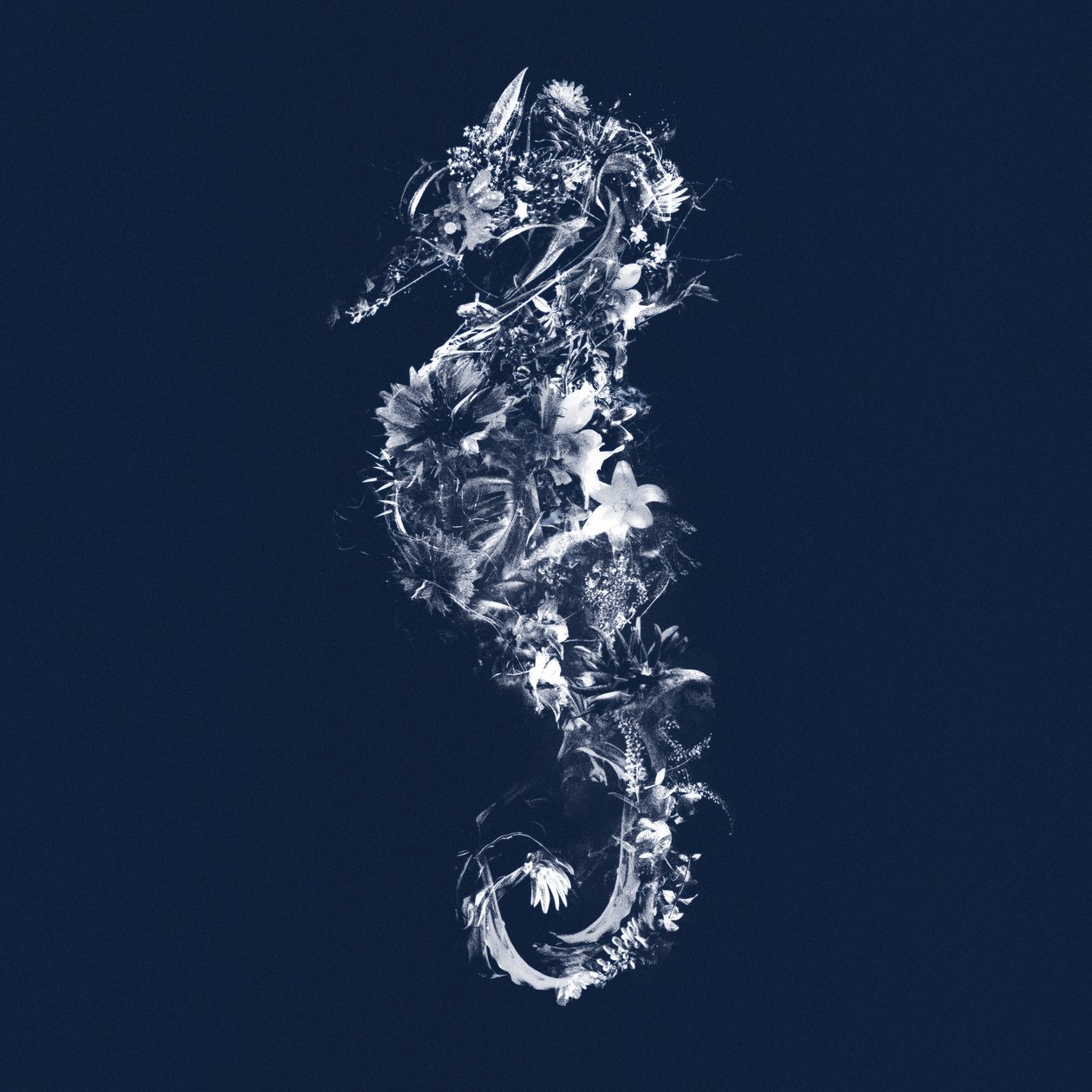 Floralseahorse, 2019 (tuval üzerine karışık teknik) by Teis Albers