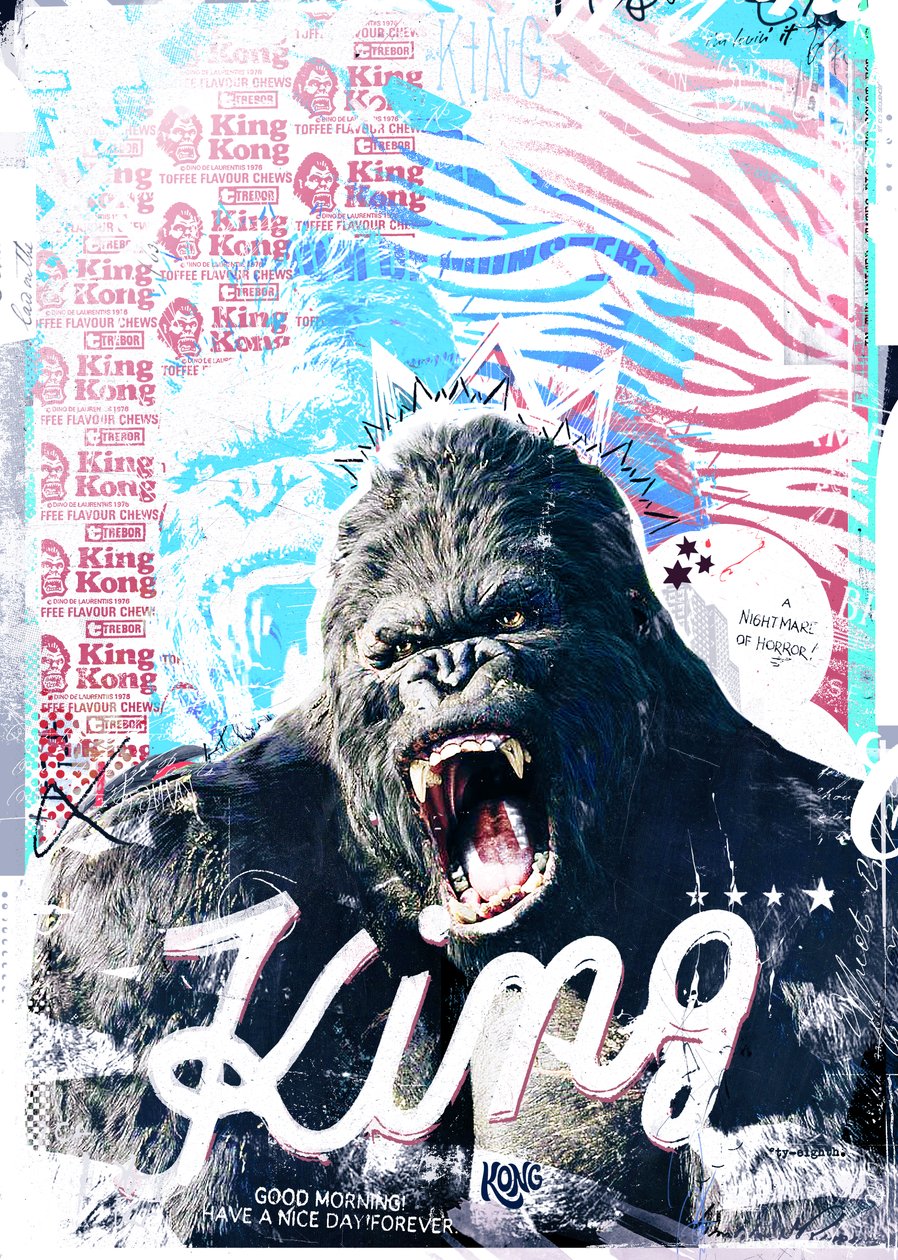 King, 2017 (Tuval üzerine kolaj) by Teis Albers