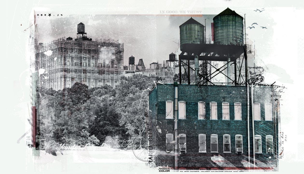 NYC II, 2017 (Tuval üzerine kolaj) by Teis Albers