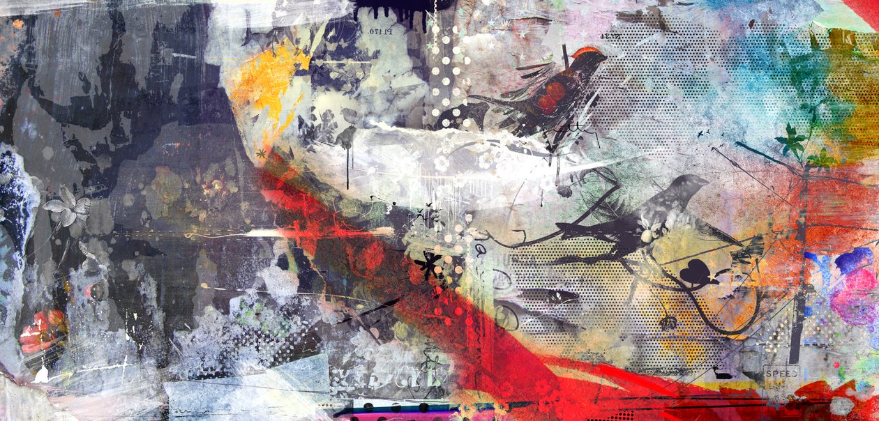 Pretty Birdy, 2015 (tuval üzerine karışık teknik) by Teis Albers