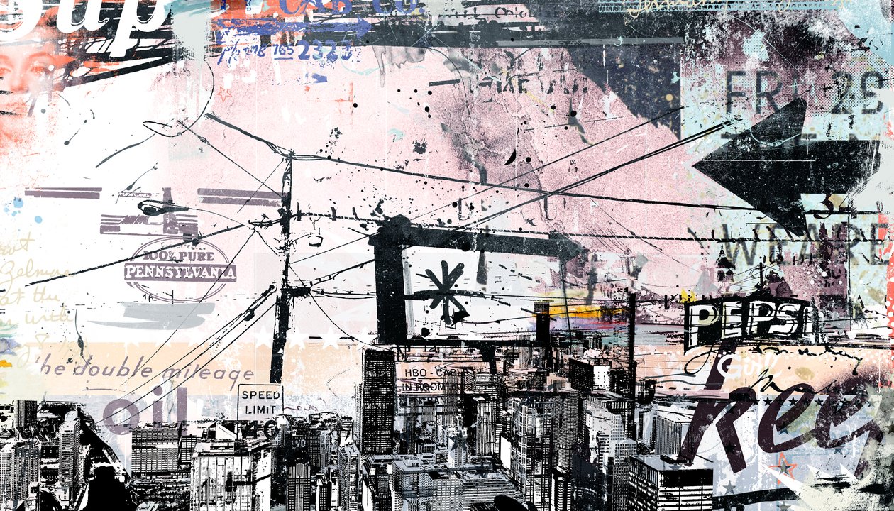 Urbanise, 2016 (Tuval üzerine kolaj) by Teis Albers