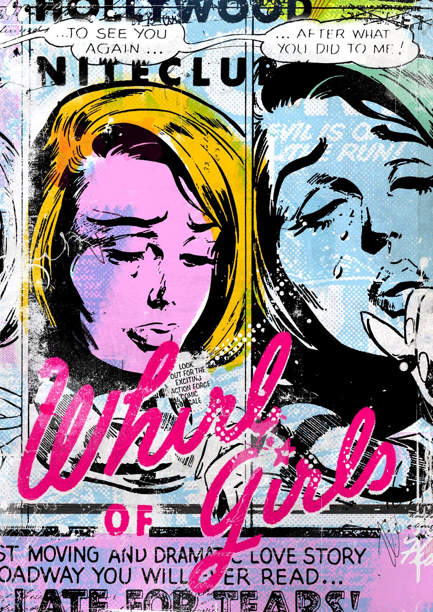 Whirl of Girls, 2015 (Tuval üzerine kolaj) by Teis Albers