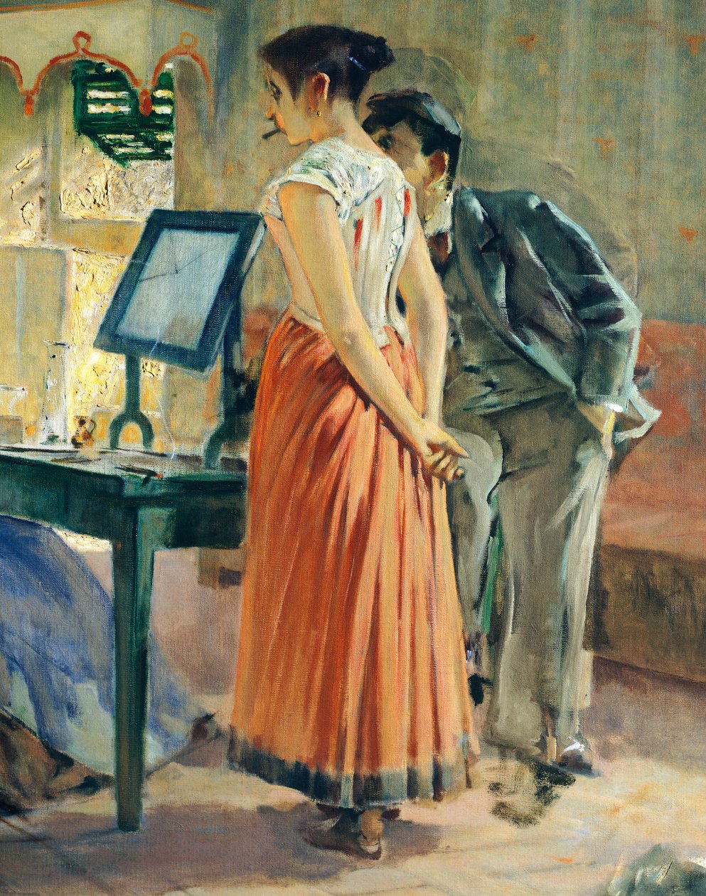 sabah tuvaleti by Telemaco Signorini