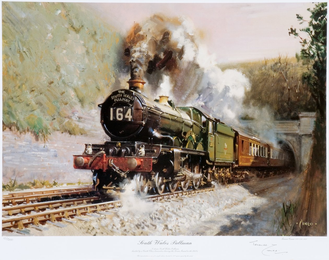 Güney Galler Pullman, 1971 civarı (baskı) by Terence Cuneo