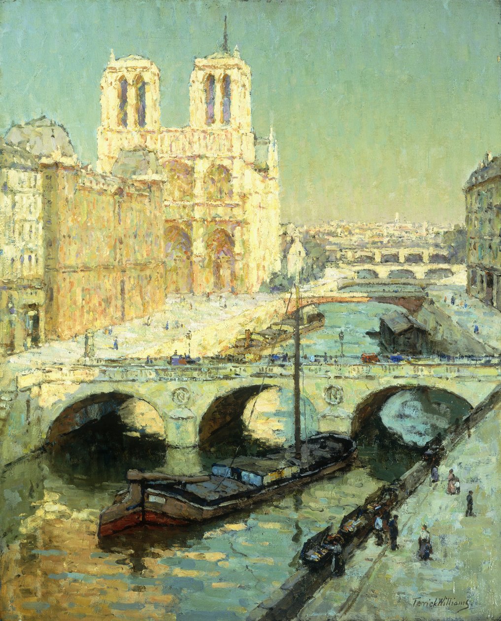 Notre Dame, Paris (tuval üzerine yağlı boya) by Terrick Williams