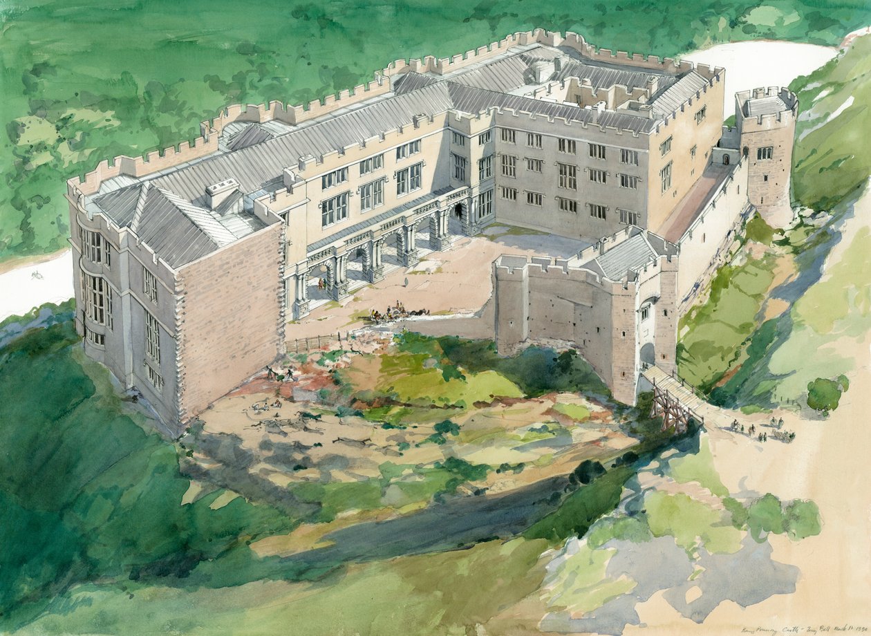 Berry Pomeroy Kalesi, 17. yüzyılın başları, 1990-2010 by Terry Ball