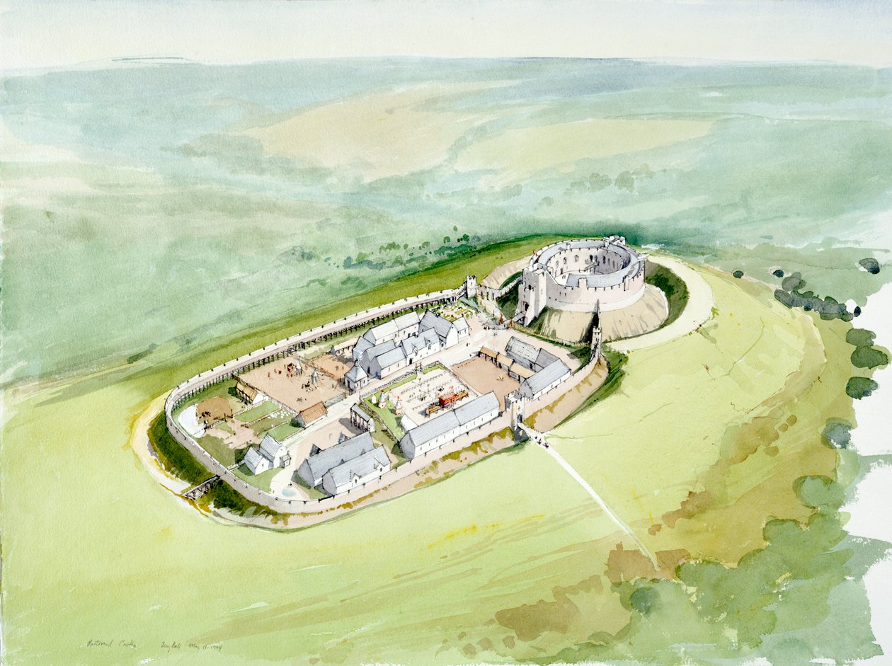 Restormel Kalesi, 14. yüzyıl, 1990-2010 by Terry Ball
