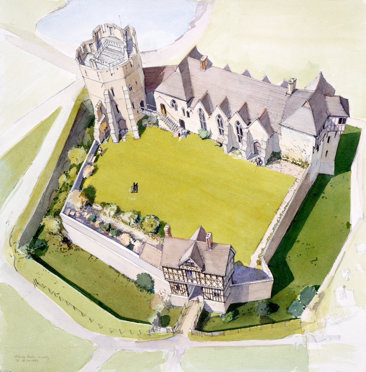 Stokesay Kalesi, c2010 by Terry Ball