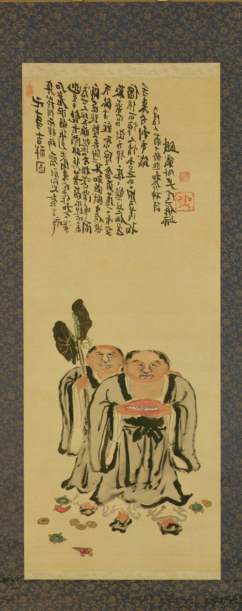 Tessai Tomioka (1836-1924) tarafından Kanzan ve Jittoku by Tessai Tomioka