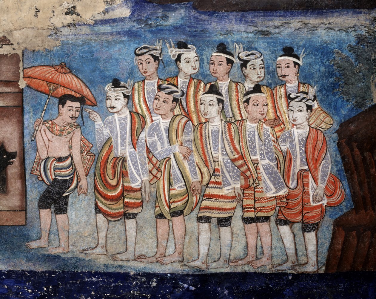 Bir grup Taylandlı yai (Shan) adamı, Viharn laikam
