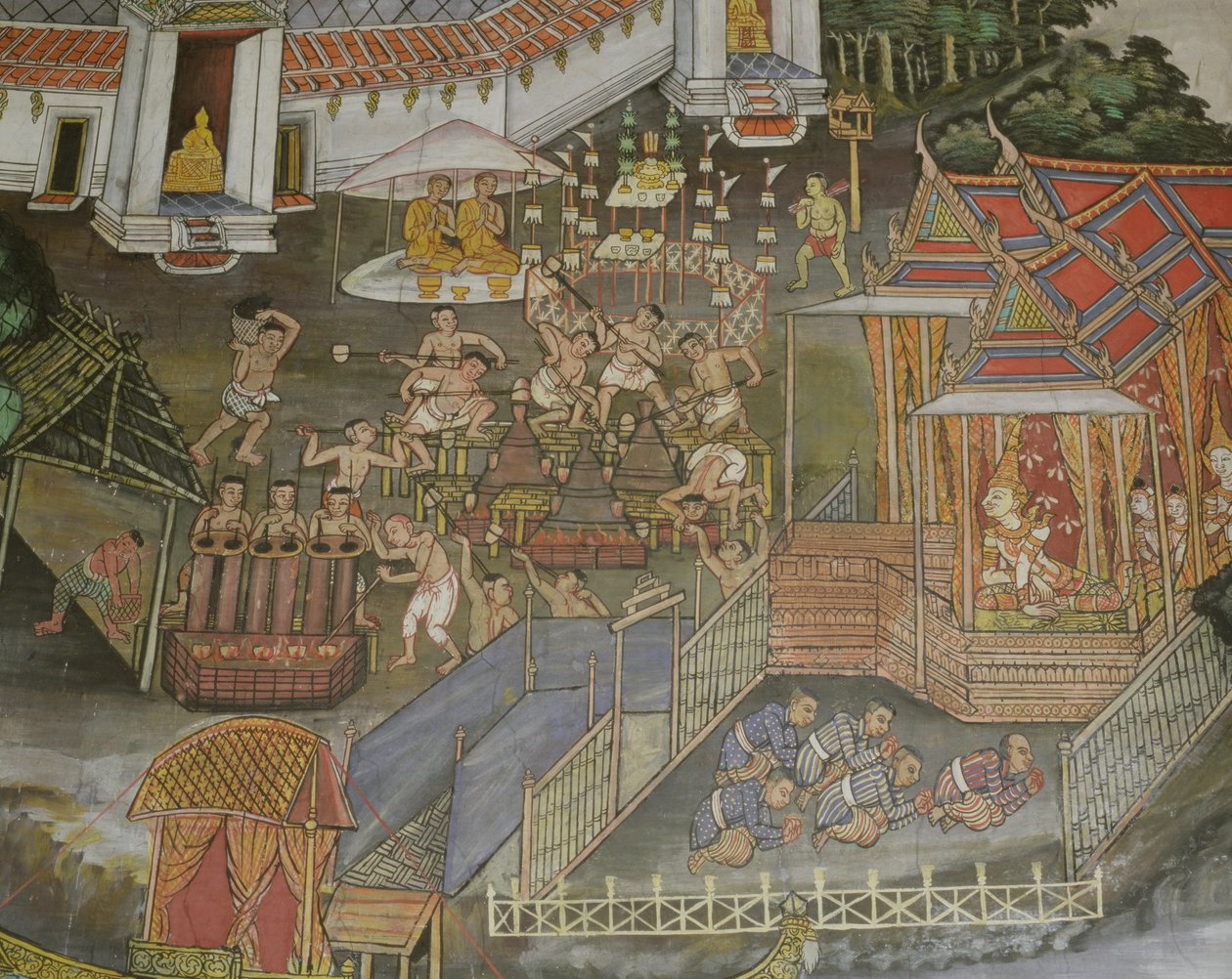 Phitsanulok kasabasının detayı, Wat Bowonniwet Vihara, Bangkok by Thai School