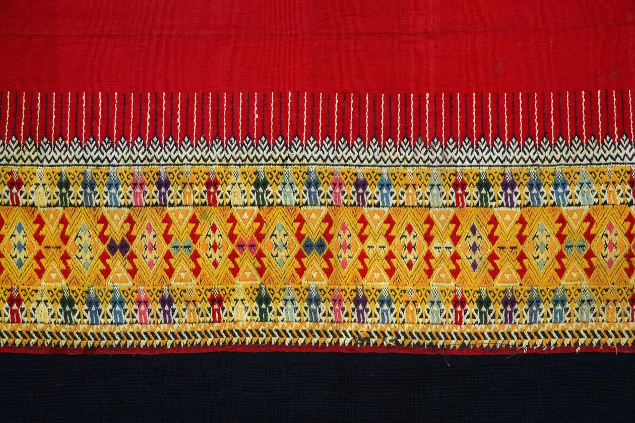 Çift kanca desenli kumaş, Chom Thong, Chiang Mai, Tayland (tekstil) by Thai School